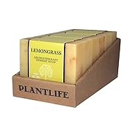 Lemongrass 6-pack Bar Soap - Moisturizing and Soothing Soap for Your Skin - Hand Crafted Using Plant-Based Ingredients - Made in California 4oz Bar