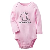 Boobivore Dinosaur Funny Rompers Newborn Baby Bodysuits Infant Jumpsuits Outfits Long Sleeves Clothes