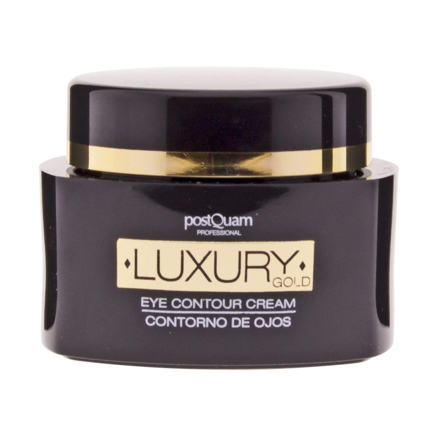 POSTQUAM Professional Luxury Gold Eye Contour Cream 15ml – Spanish Beauty - Hyaluronic Acid - Helps Minimize Wrinkles & Expression Lines - to Soothe the Eye Area - Active Ingredients