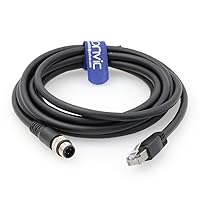 Eonvic 4 pin M12 D-Code RJ45 Gigabit Cognex Industrial Camera High Flex Cable (M12 4pin Cable)