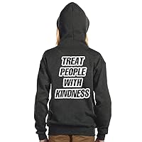 Treat People With Kindness Kids' Full-Zip Hoodie - Quotes Hooded Sweatshirt - Printed Kids' Hoodie
