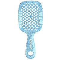 UNbrush MINI Wet & Dry Vented Detangling Hair Brush, Sapphire Blue