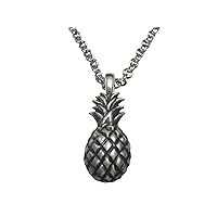 Silver Toned Detailed Pineapple Fruit Necklace