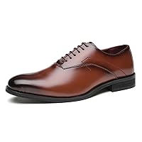 Men's Microfiber Leather Whole Cut Oxfords Shoes Fashion Business Dress Formal Derby Shoes