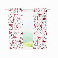 Franco Hello Kitty Kids Room Window Curtains Drapes Set, 82 in x 63 in, (Official Licensed Product)