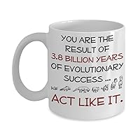 Biology | Evolution Mug - 3.8 Billion Years - Funny Biology Gifts | Biology Teacher Gifts | Evolution Gifts