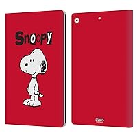 Head Case Designs Officially Licensed Peanuts Snoopy Characters Leather Book Wallet Case Cover Compatible with Apple iPad 10.2 2019/2020/2021