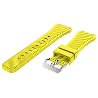 20mm 22mm Universal Silicone Strap Compatible with Most Watches with 22MM Watchbands (Color : Yellow, Size : 22mm Universal)