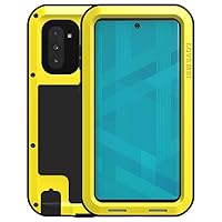 Love Mei Samsung Galaxy Note 10 Case, Aluminum Metal Outdoor Shockproof Dust Snowproof Military Heavy Duty Sturdy Protector Cover Hard Case for Samsung Galaxy Note 10 (Yellow, Note 10)
