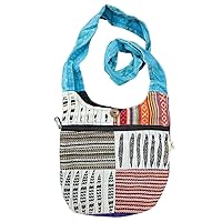 Cotton 2 Pack Colorful Shoulder Crossbody Sling Bag with 20 inch Sling Made in Nepal
