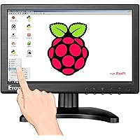 Eyoyo Small Touchscreen Monitor 10 inch Small HDMI VGA Touch Screen Monitor Raspi Touch Screen 1280x800 IPS Display for PC Computer Laptop