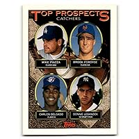 1993 Topps #701 Mike Piazza/Brook Fordyce/Carlos Delgado/Donnie Leshnock TP Los Angeles Dodgers/New York Mets/Toronto Blue Jays/New York Yankees Baseball Cards NM Near Mint Baseball Card