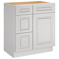 LOVMOR 30'' Bathroom Vanity Sink Base Cabine, Storage Cabinet with 3-Drawers on The Left, Suitable for Bathrooms, Kitchens, Laundry Rooms and Other Places.