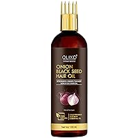 Onion Black Seed Hair Oil For Hair Growth | Hair Fall Control With Comb Applicator