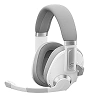 EPOS Gaming H3Pro Hybrid Gaming Headset - PC Headphones with Microphone - Noise-Cancellation, Adjustable, Smart Button Audio Mixing, Bluetooth, Gaming Suite, Surround Sound - (Ghost White)