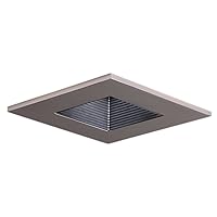 HALO 3 in. Satin Nickel Recessed Ceiling Light Square Trim with Regressed Lens with Wet Rated Shower Light