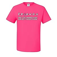 Don't Let Friends Fight Breast Cancer Alone Breast Cancer Awareness Graphic Mens T-Shirts