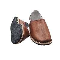 Genuine Leather Moroccan Slipper - Comfortable and Sturdy for Indoor or Outdoor Use