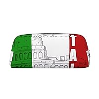 Pencil Case Pencil Pouch Pen Bag Roman Italian Flag Printed Stationery Organizer With Zipper Pencil Pen Case Cosmetic Bag For Office Travel Coin Pouch One Size