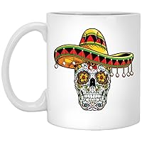 Day Of The Dead Sugar Skull Cinco De Mayo Coffee Mug - Great Gift Cup Idea Birthday Holiday Gifts For Family Friends - Cinco De Mayo Gifts 15oz