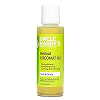 Uncle Harry's Herbal Coconut Oil for Hair Natural Products (4oz Oil)