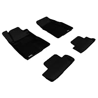 3D MAXpider L1FR06501509 All-Weather Floor Mats for Ford Mustang 2005-2009 Custom Fit Car Floor Liners, Kagu Series (1st & 2nd Row, Black)
