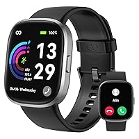 Smart Watch(Answer/Make Call), 1.83'' HD Smart Watches for Men Women, IP68 Waterproof Fitness Tracker with Heart Rate Blood Oxygen Sleep Monitor Step Calorie Counter Pedometer for Android iOS