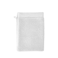 Thiebaut, Set of 2, Luxuriously Soft Cotton European Shower/Wash Mitts (Gants De Toilette), Blanc (Pure White), Elea Collection