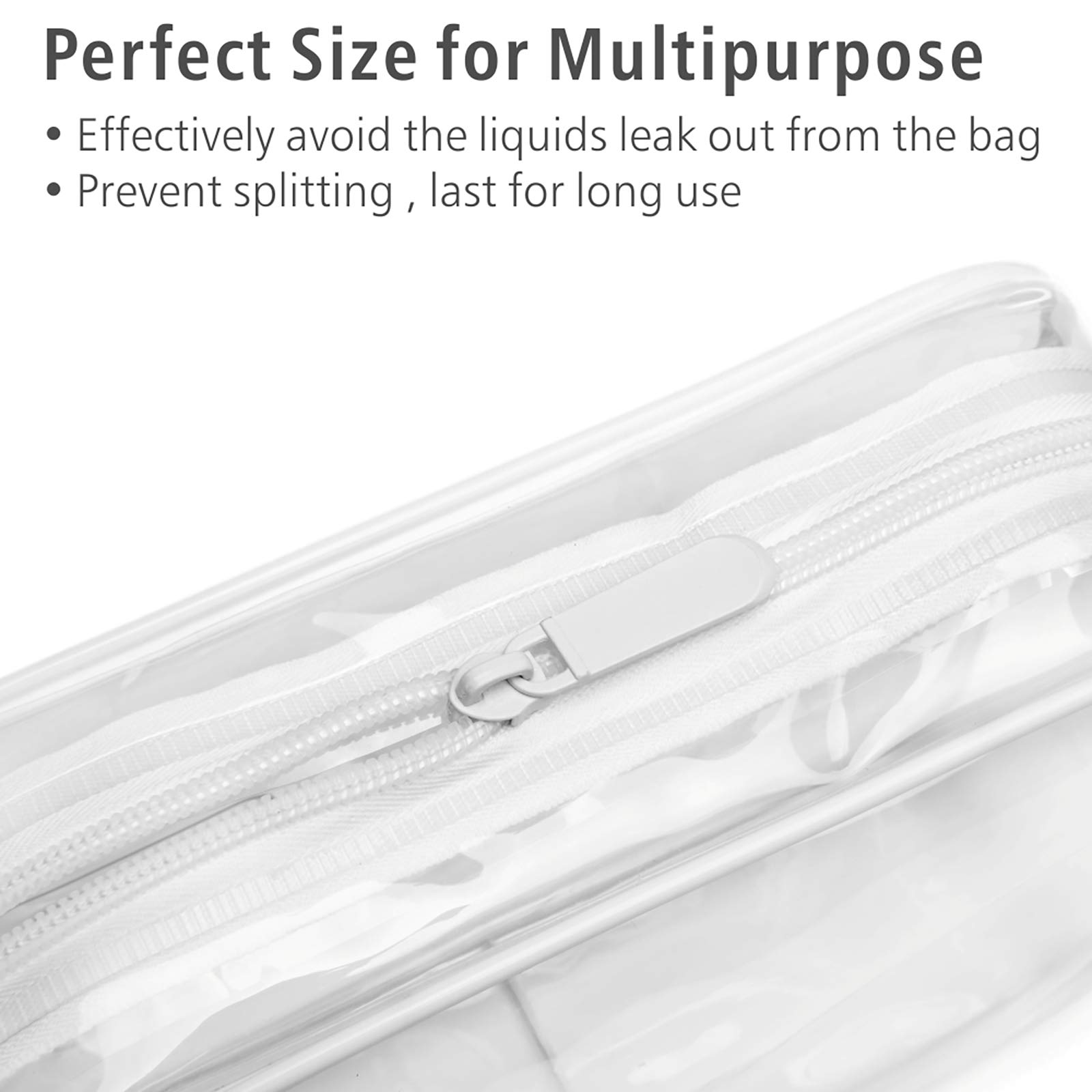 PACKISM TSA Approved Toiletry Bag, Clear Makeup Bag Waterproof Quart Size Bag, Travel Makeup Cosmetic Bag for Women Men, Carry on Airport Airline Compliant Bag, 3 Pack