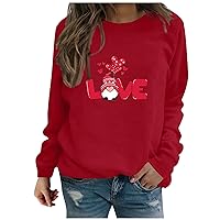 Oversized Shirts for Women Heart Patterned Mock Neck Long Sleeve Blouses Dating Sexy Women Tops