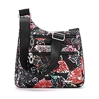 HERCMNOY Shoulder Bag For Women Crossbody Bags Handbag Multiple Pockets Bag Nylon Messenger Purses