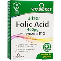 Vitabiotics Ultra Folic Acid 400ug with Vitamin B12. 60 Tablets