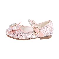 Cute Slippers for Girls Size 2 Girls Flat Soled Shoe Dress Shoes Rhinestone Bows Low Heel Girls Wedge Sandals Size 13