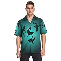 Ocean Men's Hawaiian Shirts Short Sleeve Button Down Beach Shirt for Men