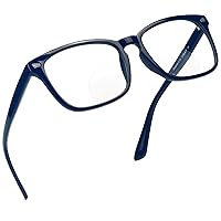 LifeArt Bifocal Reading Glasses with Round Lenses, Blue Light Blocking Glasses, Gaming Glasses, TV Glasses for Women Men, Anti Glare(Navy, 0.00/+1.75 Magnification)