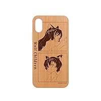 Okami Children's Rain and Snow, Rain and Snow, lette Graph, Wood iPhone Case, Compatible Models, iPhone XR