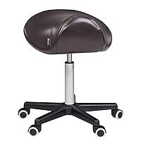 Master Massage Ergonomic Saddle Chair-Saddle Stool- Hydraulic Swivel Rolling Chair-Salon Clinical Tattoo Dentist Clinic Stool, Spas, Salons Stools, Workshop Office-Coffee