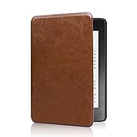 SCSVPN Case for 6'' Kindle 10th Generation (2019 Release, Model NO. J9G29R), Ultra Thin & Lightweight Premium Leather Cover with Hand Strap, Auto Sleep/Wake - Not Fit Kindle 2022/Paperwhite (Brown)