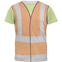 Old Glory Halloween Road Worker Construction Vest Costume Mens T Shirt Heather White MD