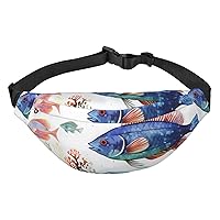 Ocean Life Fanny Pack for Men Women Crossbody Bags Fashion Waist Bag Chest Bag Adjustable Belt Bag