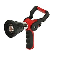 Chapin 4699: Firefighter Water Cannon Hose Nozzle, Fireman Spray Nozzle with Ergonomic Grip and Threaded Hose Connection, Adjustable Twist Nozzle, Lever On/Off Control, Red/Black