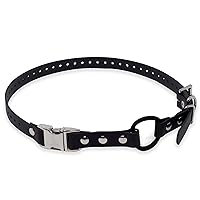 Educator Quick Snap Bungee Dog Collar, Biothane, Waterproof, Odorproof, Easy Connect and Disconnect Clasp and D Ring with Comfort Bungee Loop, Adjustable for Custom Fit, 3/4-Inch, Black