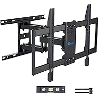 Rentliv Full Motion TV Wall Mount Bracket with Dual Articulating Arms Swivels Tilts Rotation for Most 37-70 Inch TVs,TV Mount Holds up to 132lbs, Max VESA 600x400mm