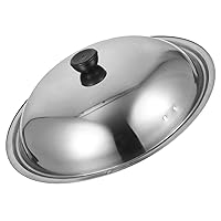 BESTOYARD Glass Bakeware with Lids Baking Dish with Lid Round Baking Pan Basting Cover for Griddle Roaster Pan with Lid Aluminum Pans with Lids Frying Pan Lid Hotel Supplies Stainless Steel