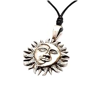 New Ying Yang Sun and Moon 92.5 Sterling Silver Charm Necklace Pendant Jewelry