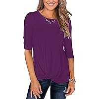 Women's Half Sleeve T Shirts Casual Color Block Round Neck Spring Tops