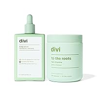 divi Hair Scalp Serum (100ml) and Hair Vitamins (30 Day Supply) Hair Bundle - For Women and Men - Revitalize and Balance Your Scalp - Nourishes and Helps Remove Product and Oil Buildup