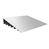 TRANSITIONS 6 Inch Portable Self Supporting Aluminum Modular Entry Threshold Ramp Ideal for Doorways and Raised Landings