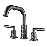 Faucets,3 Hole Bathroom Basin Tap Brass Bathroom Taps Basin Taps/Grey