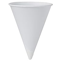 Solo 42RCP-2050 4.25 oz White Paper Cone Cups (Case of 5000)